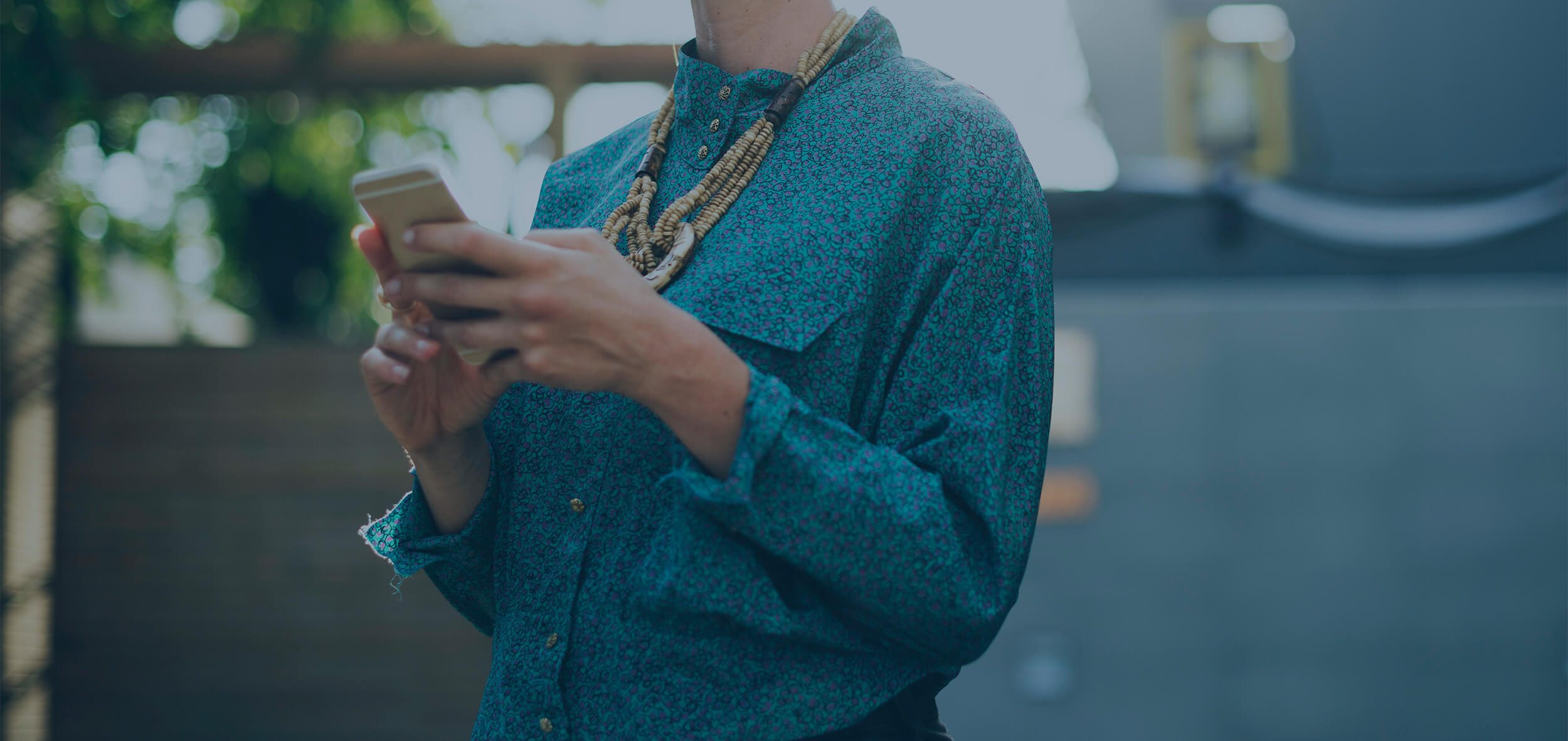 woman using phone