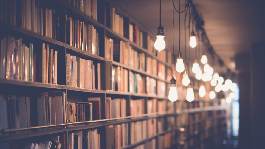 library full of books