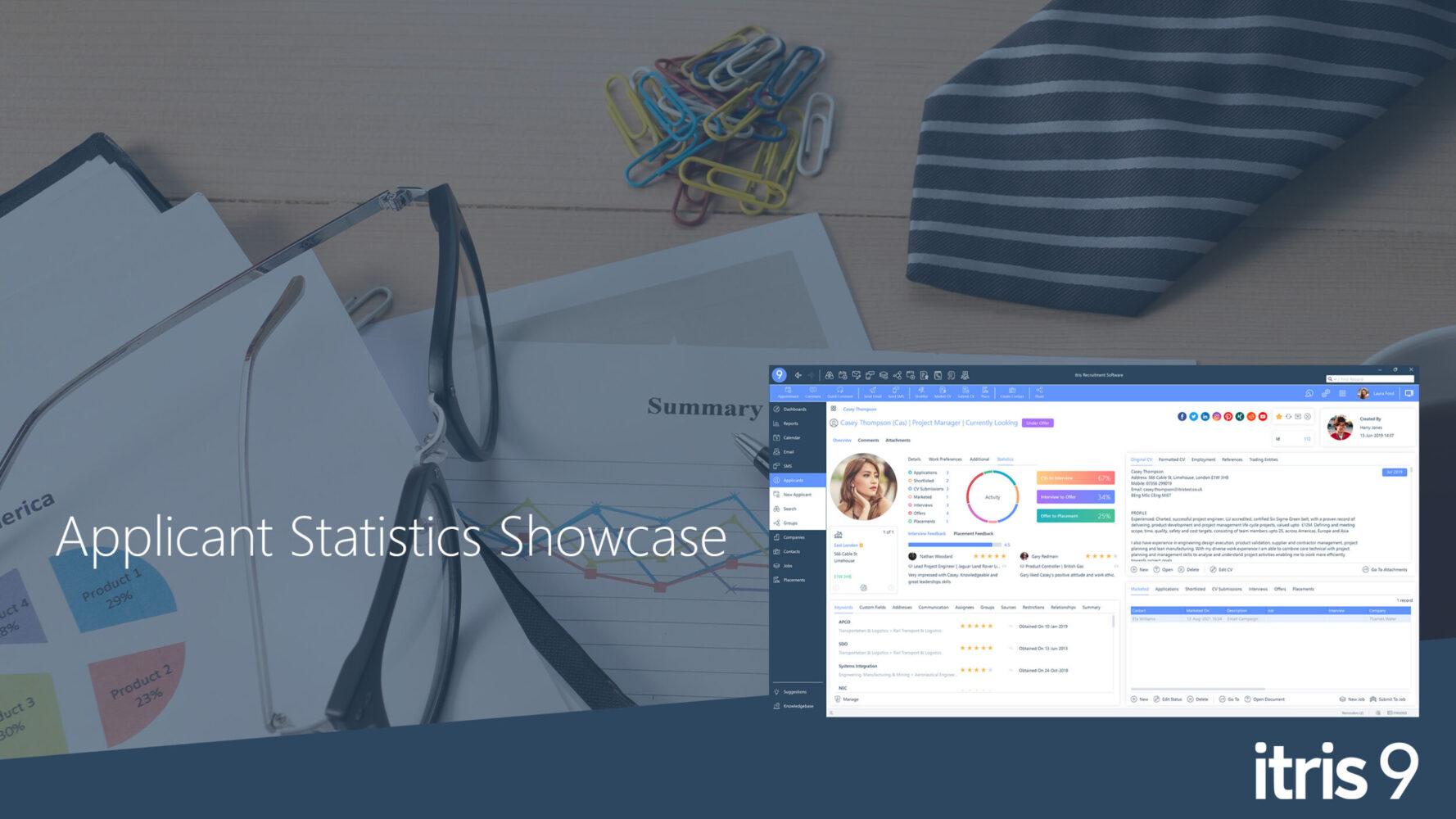 Recruitment CRM software itris 9 | Applicant Statistics | Showcase Video