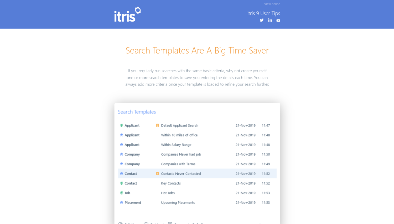 The Best Recruitment Software and CRM | itris 9 Mailer