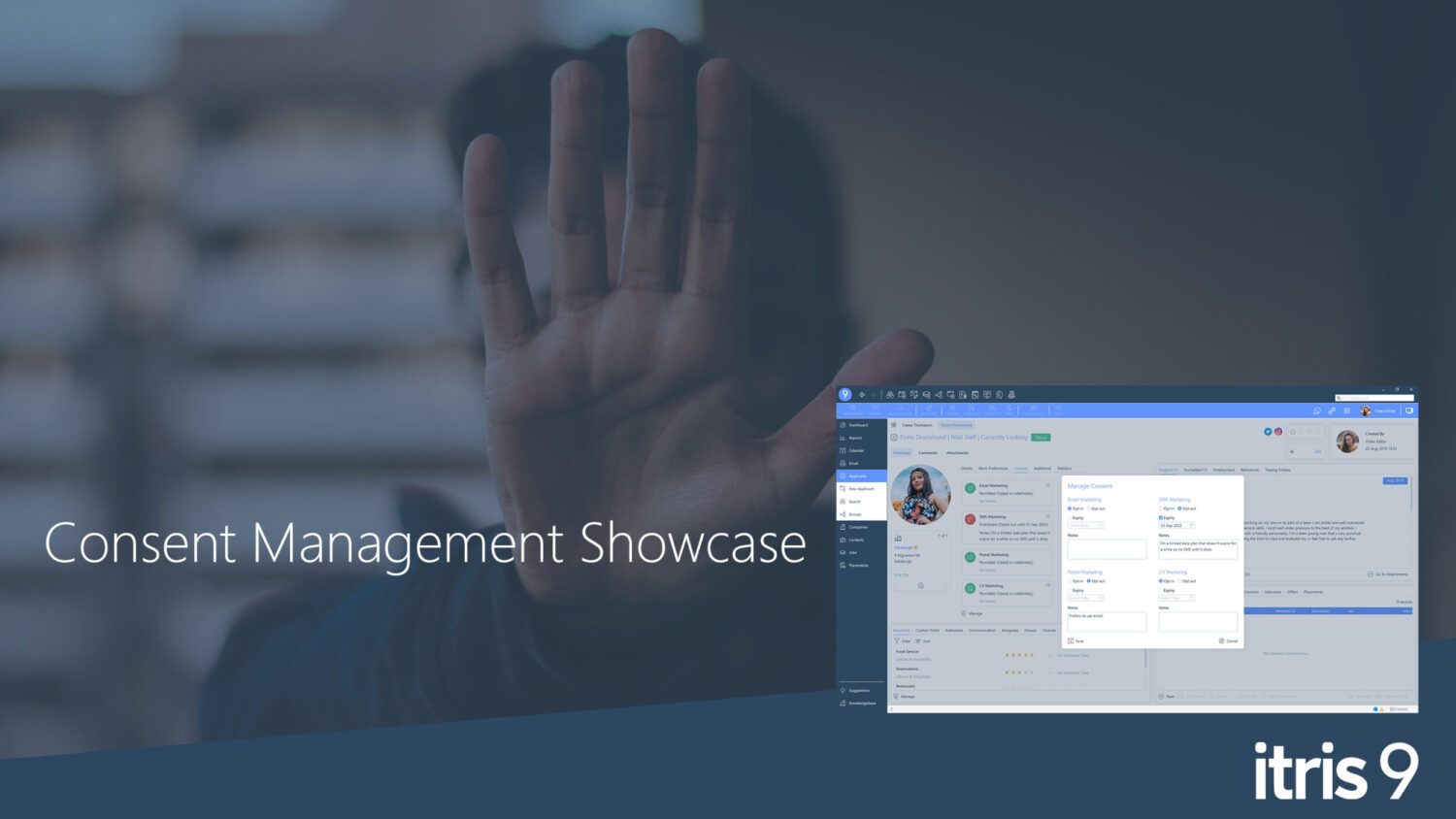 Recruitment CRM software itris 9 | Consent | Showcase Video