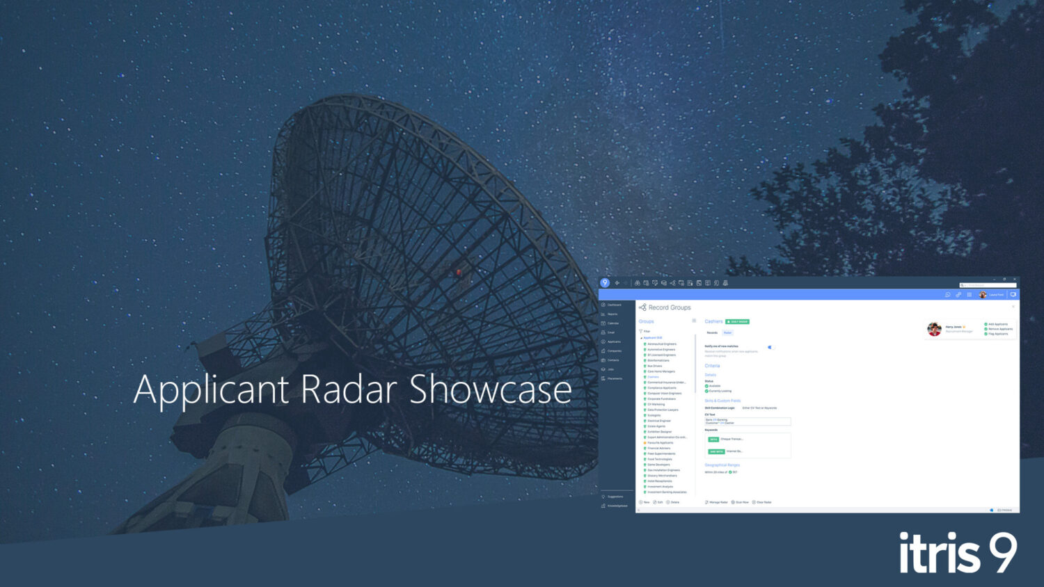 Recruitment CRM software itris 9 | Applicant Radar | Showcase Video