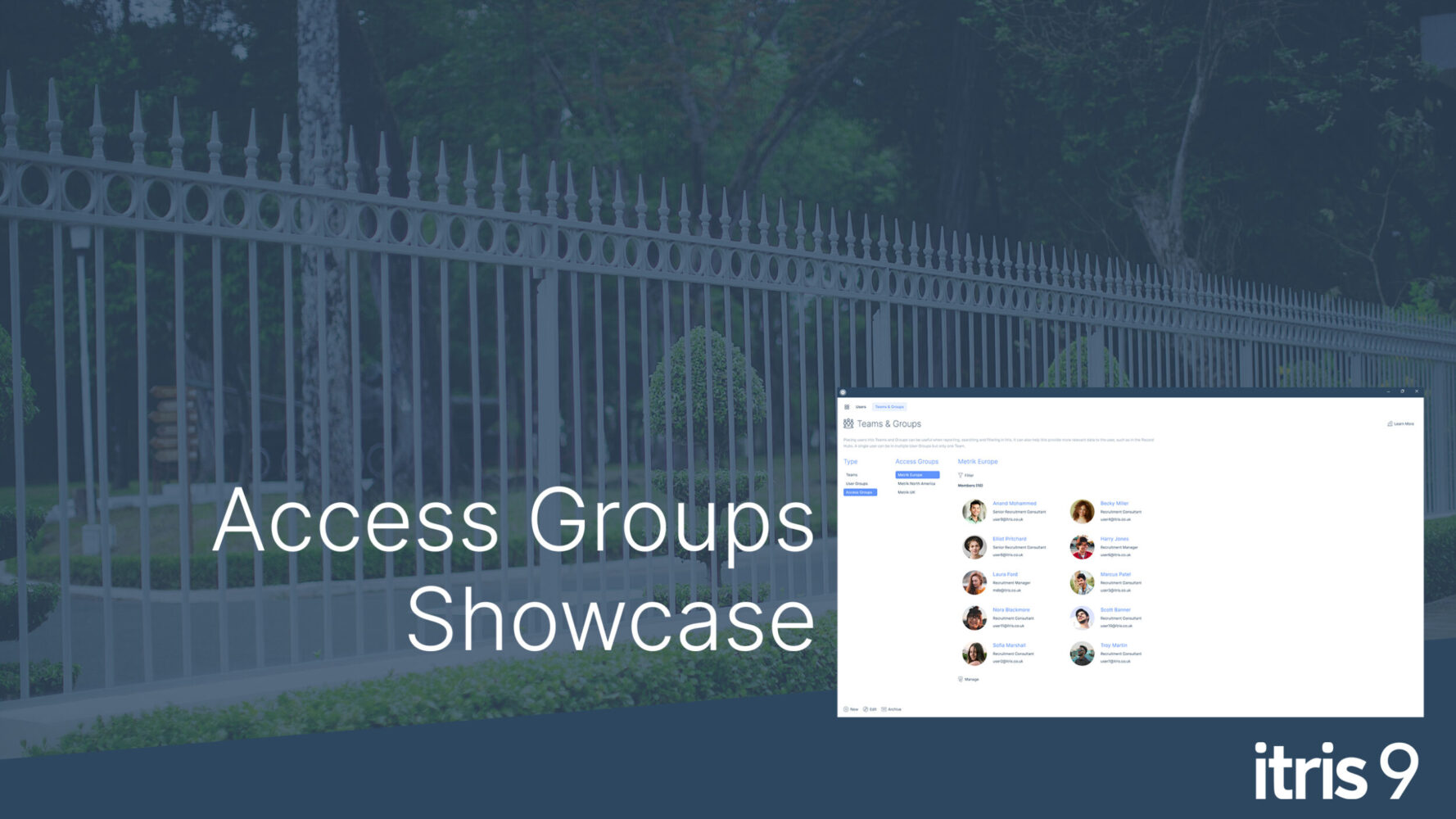 Recruitment CRM software itris 9 - Access Groups showcase Video