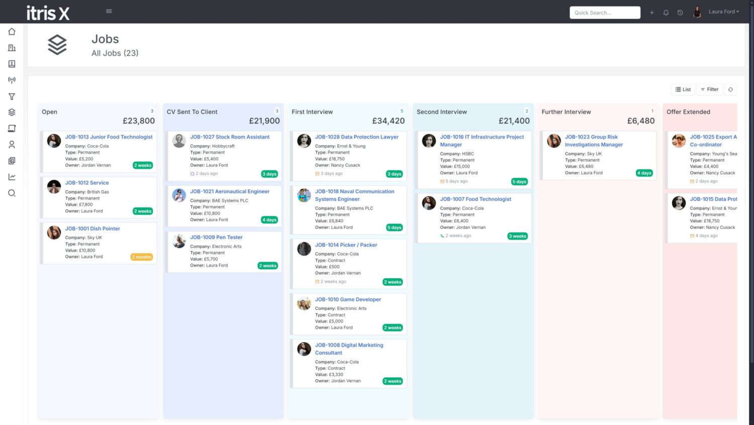 Recruitment CRM and ATS Kanban Board