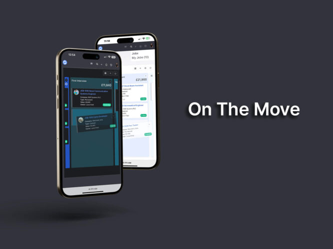 Mobile-friendly recruitment CRM and ATS interface on a smartphone